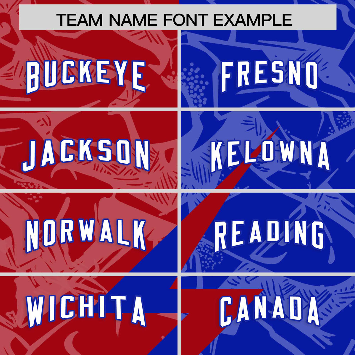 Custom Royal Red Split Personalized Lightning Pattern Football Jersey