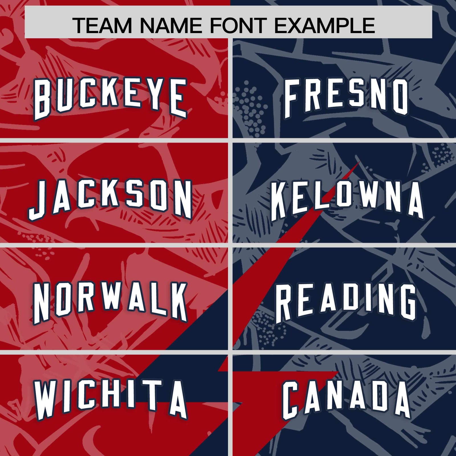 Custom Navy Red Split Personalized Lightning Pattern Football Jersey