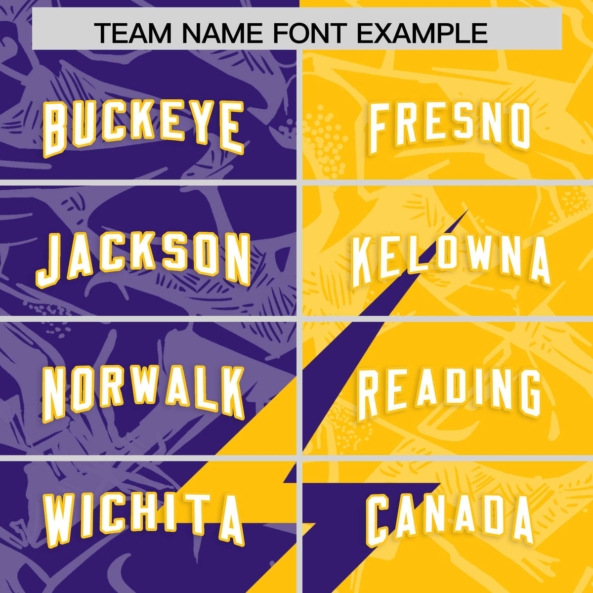 Custom Yellow Purple Split Personalized Lightning Pattern Football Jersey