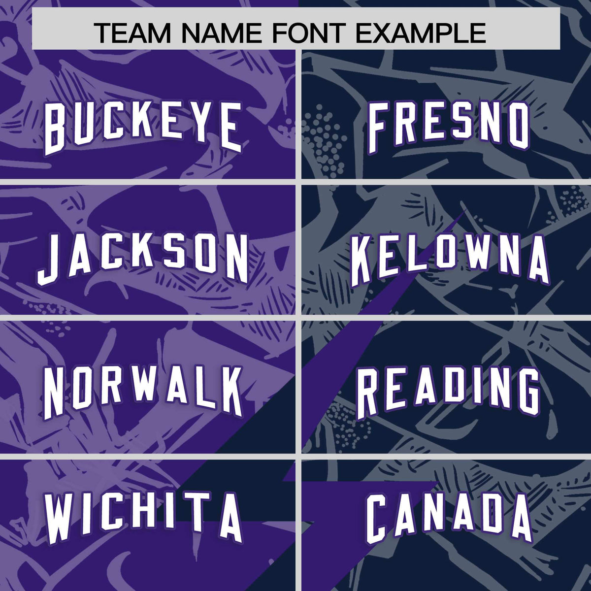 Custom Navy Purple Split Personalized Lightning Pattern Football Jersey