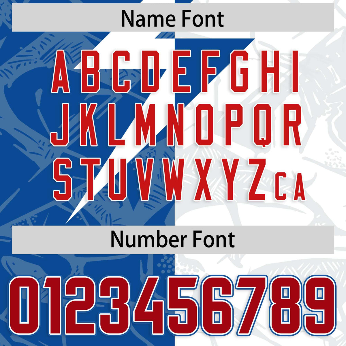 Custom White Royal Split Personalized Lightning Pattern Football Jersey