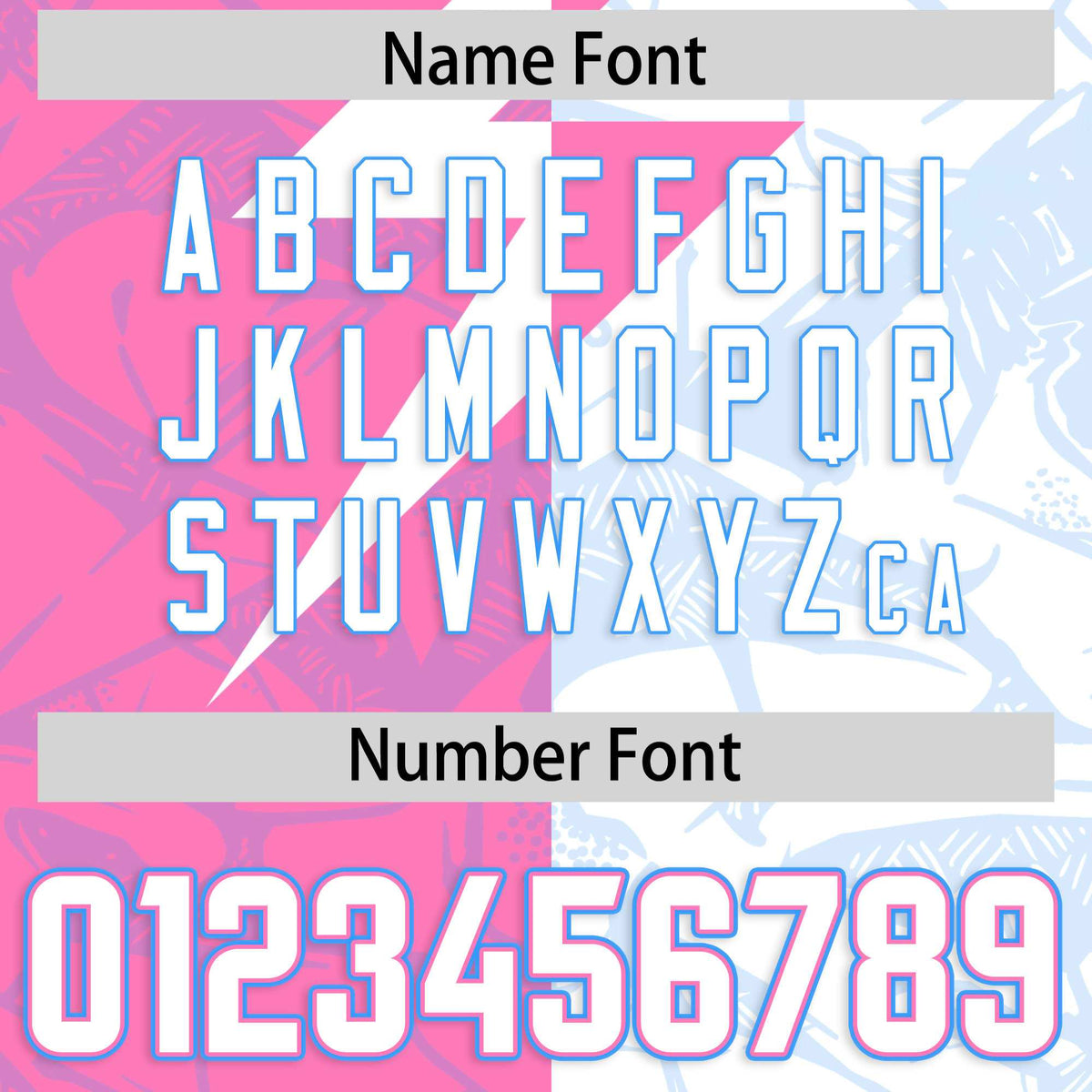 Custom White Pink Split Personalized Lightning Pattern Football Jersey