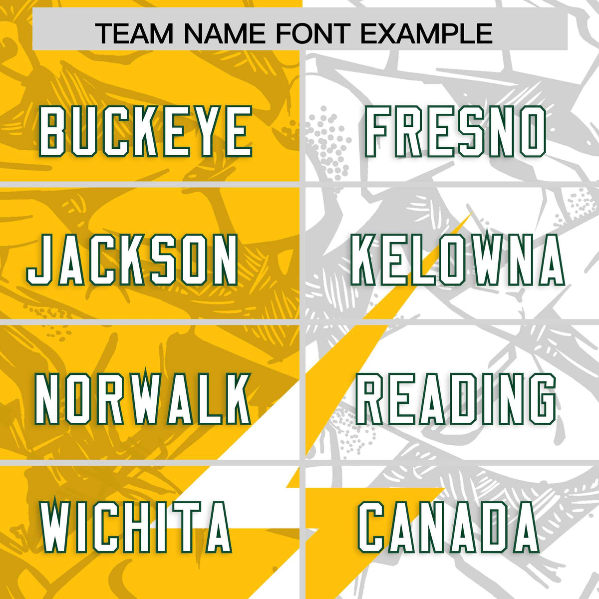 Custom Yellow White Split Personalized Lightning Pattern Football Jersey