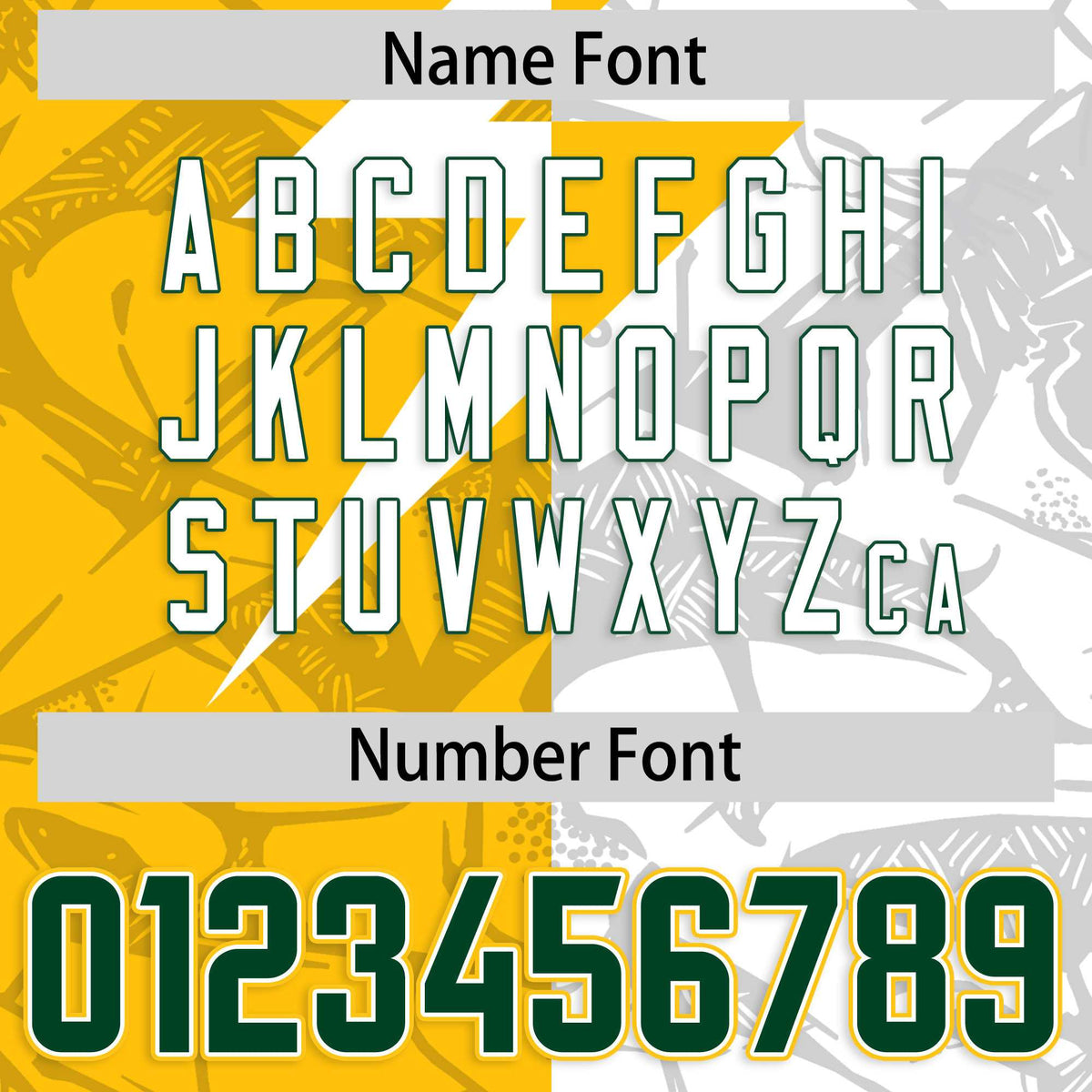 Custom Yellow White Split Personalized Lightning Pattern Football Jersey