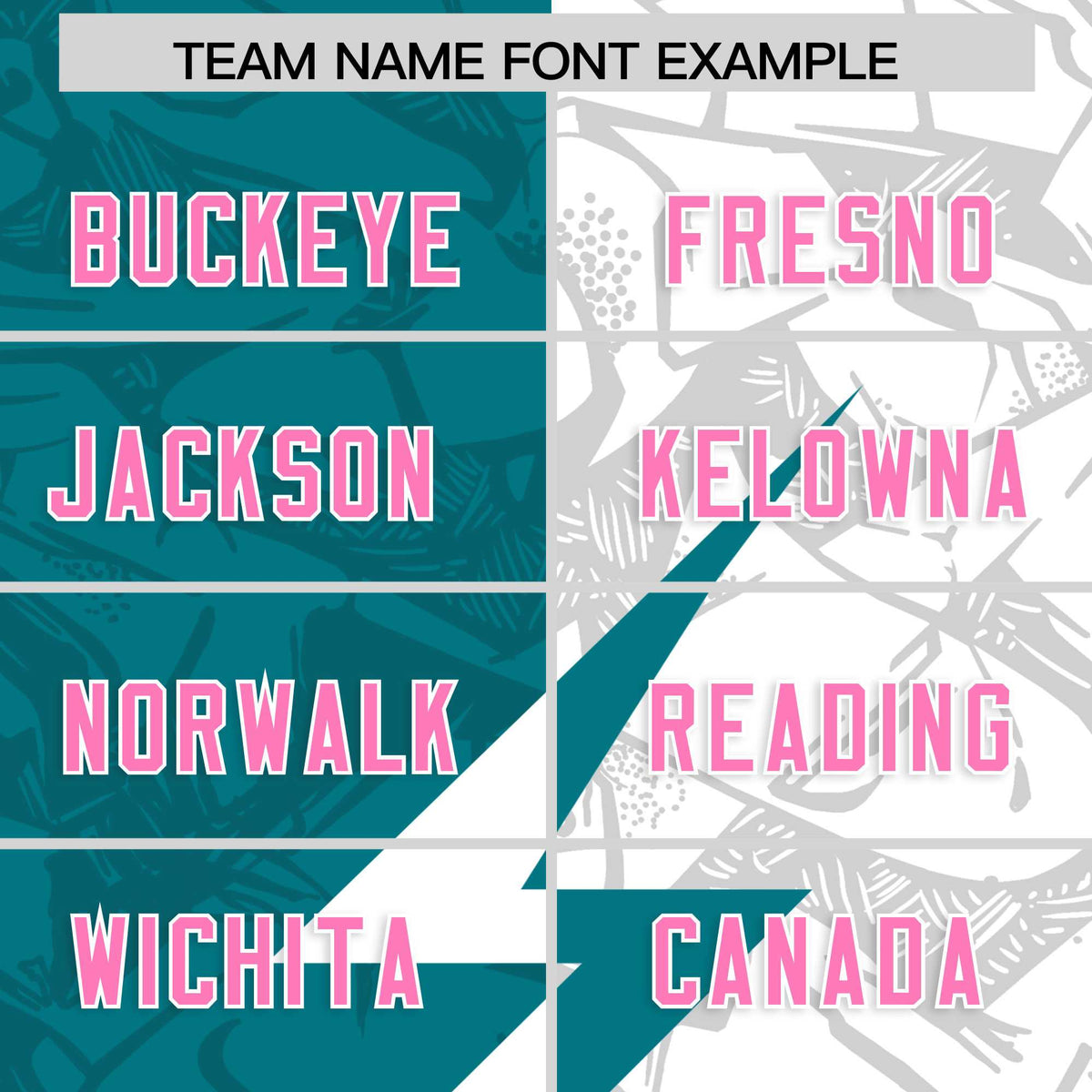 Custom Aqua White Split Personalized Lightning Pattern Football Jersey