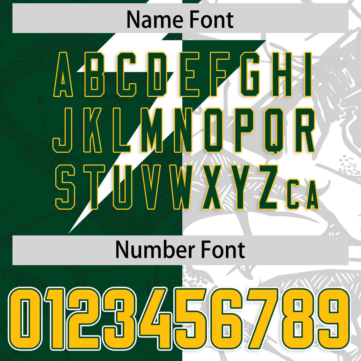 Custom Green White Split Personalized Lightning Pattern Football Jersey