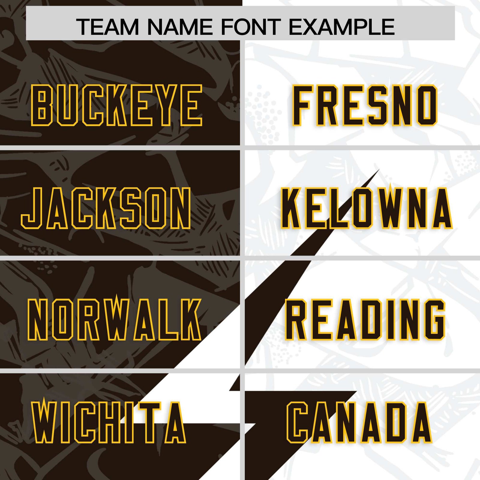 Custom Brown White Split Personalized Lightning Pattern Football Jersey