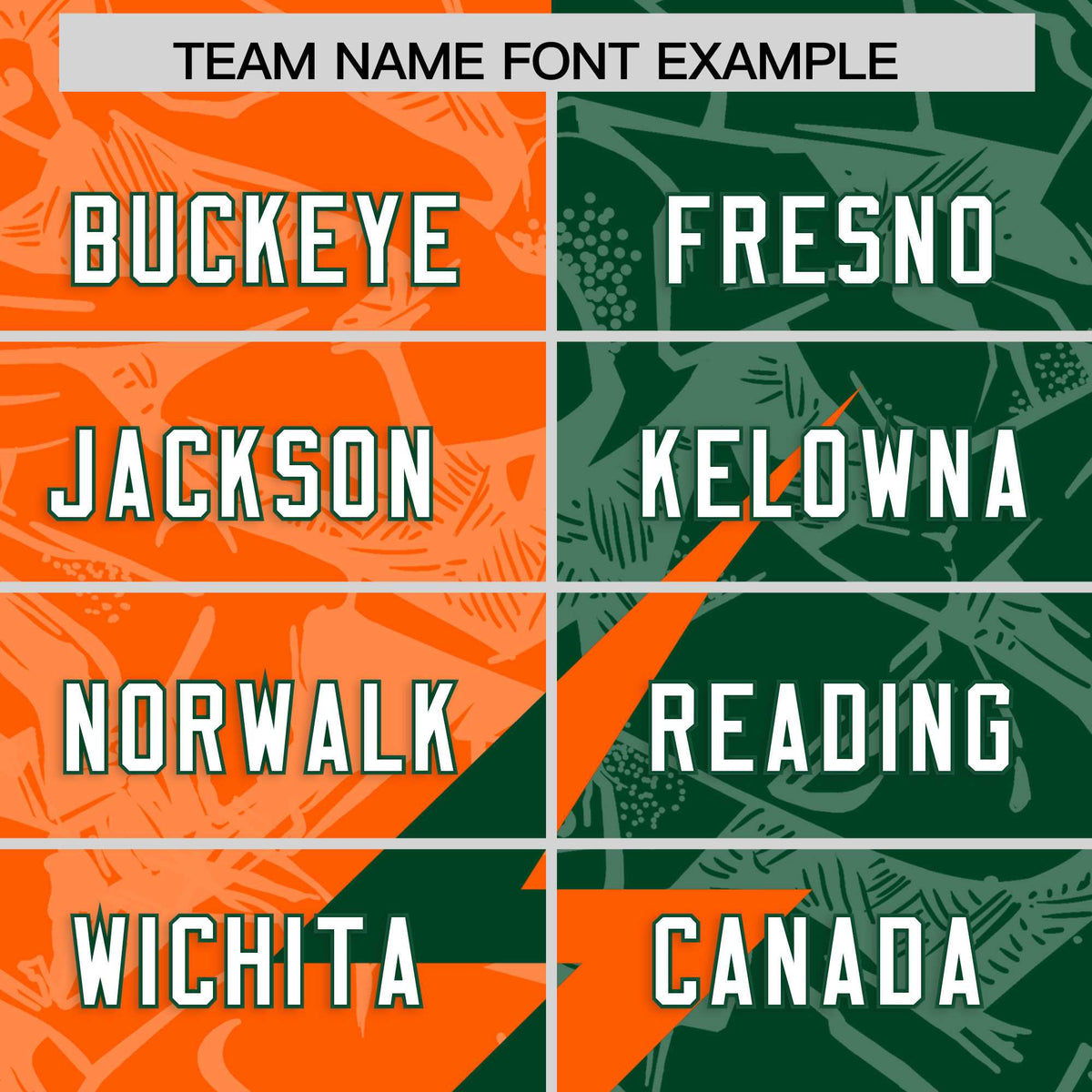 Custom Green Orange Split Personalized Lightning Pattern Football Jersey