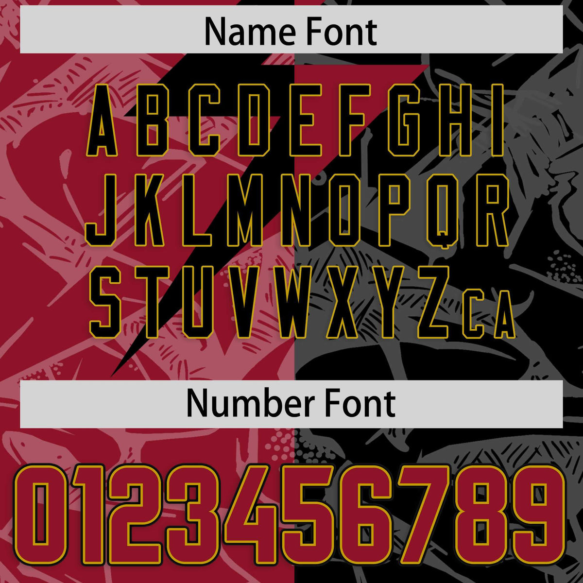 Custom Black Cardinal Split Personalized Lightning Pattern Football Jersey