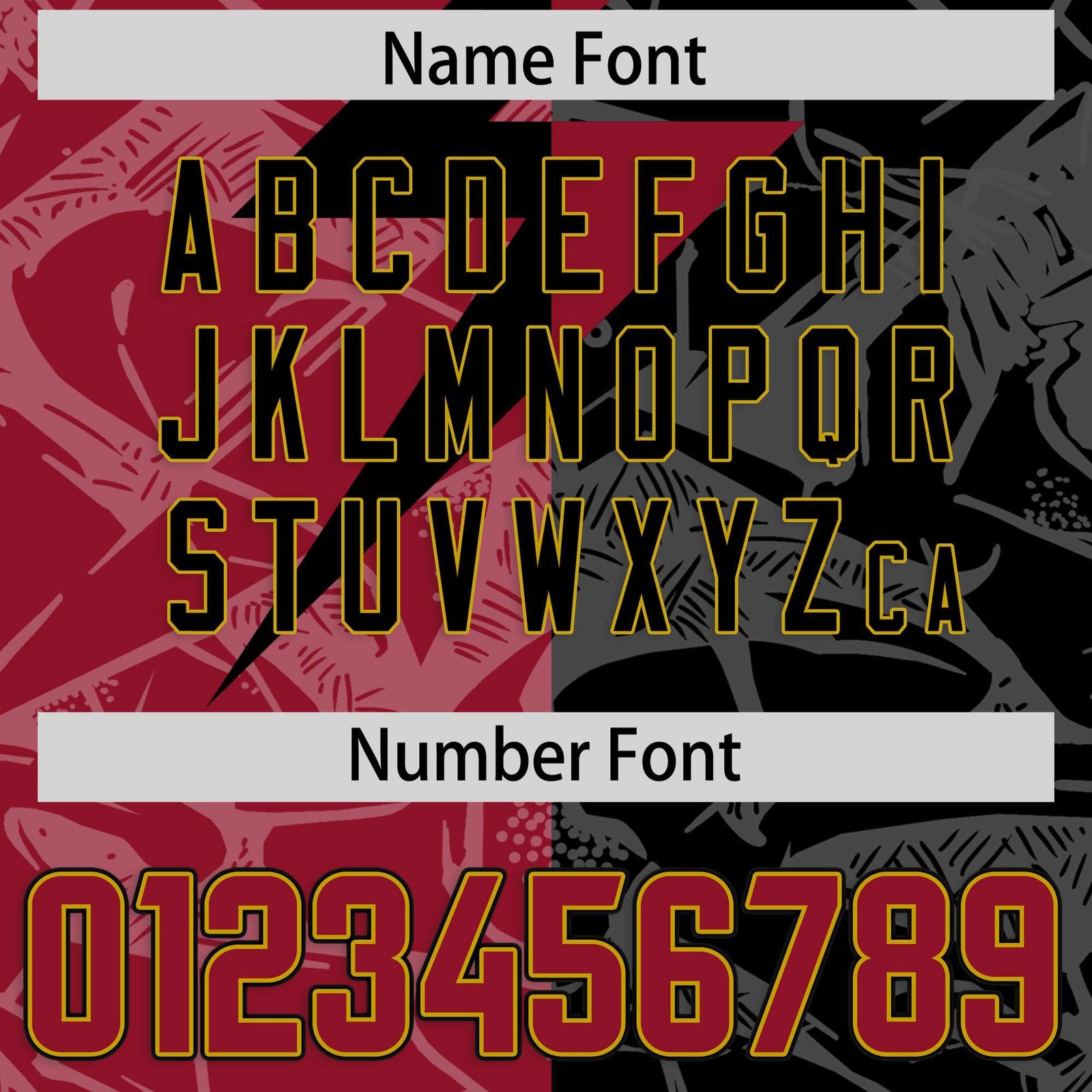 Custom Black Cardinal Split Personalized Lightning Pattern Football Jersey