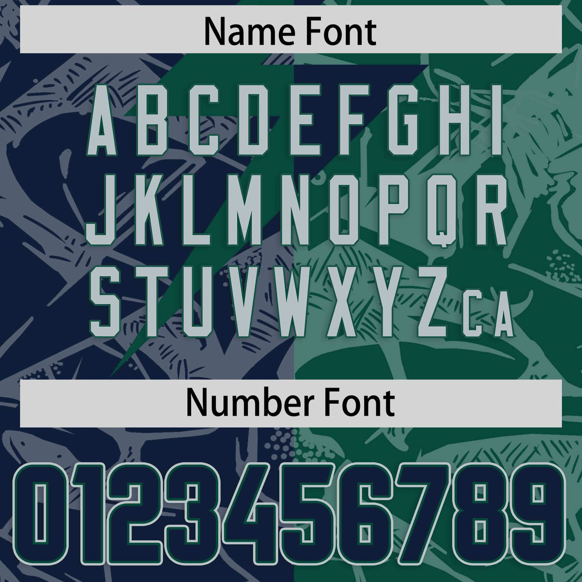 Custom Green Navy Split Personalized Lightning Pattern Football Jersey