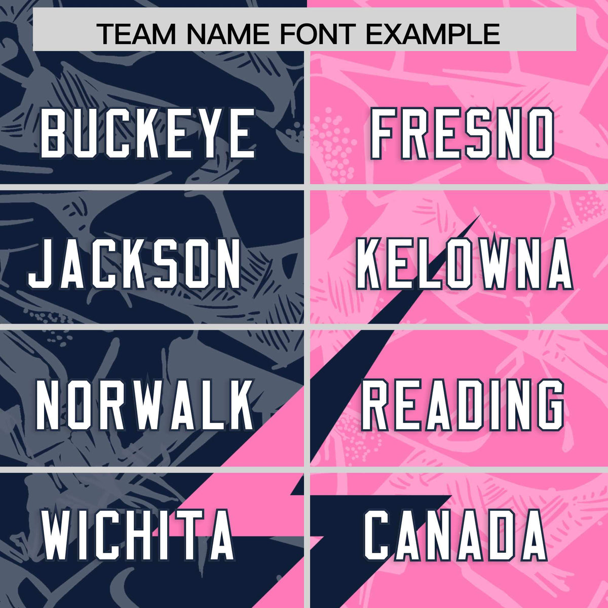 Custom Pink Navy Split Personalized Lightning Pattern Football Jersey