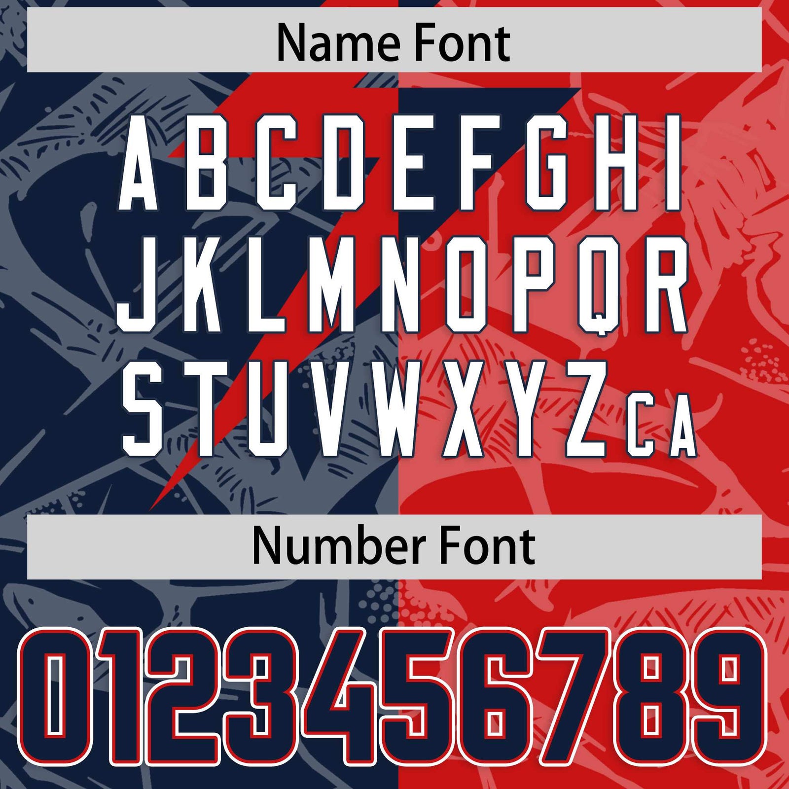 Custom Red Navy Split Personalized Lightning Pattern Football Jersey