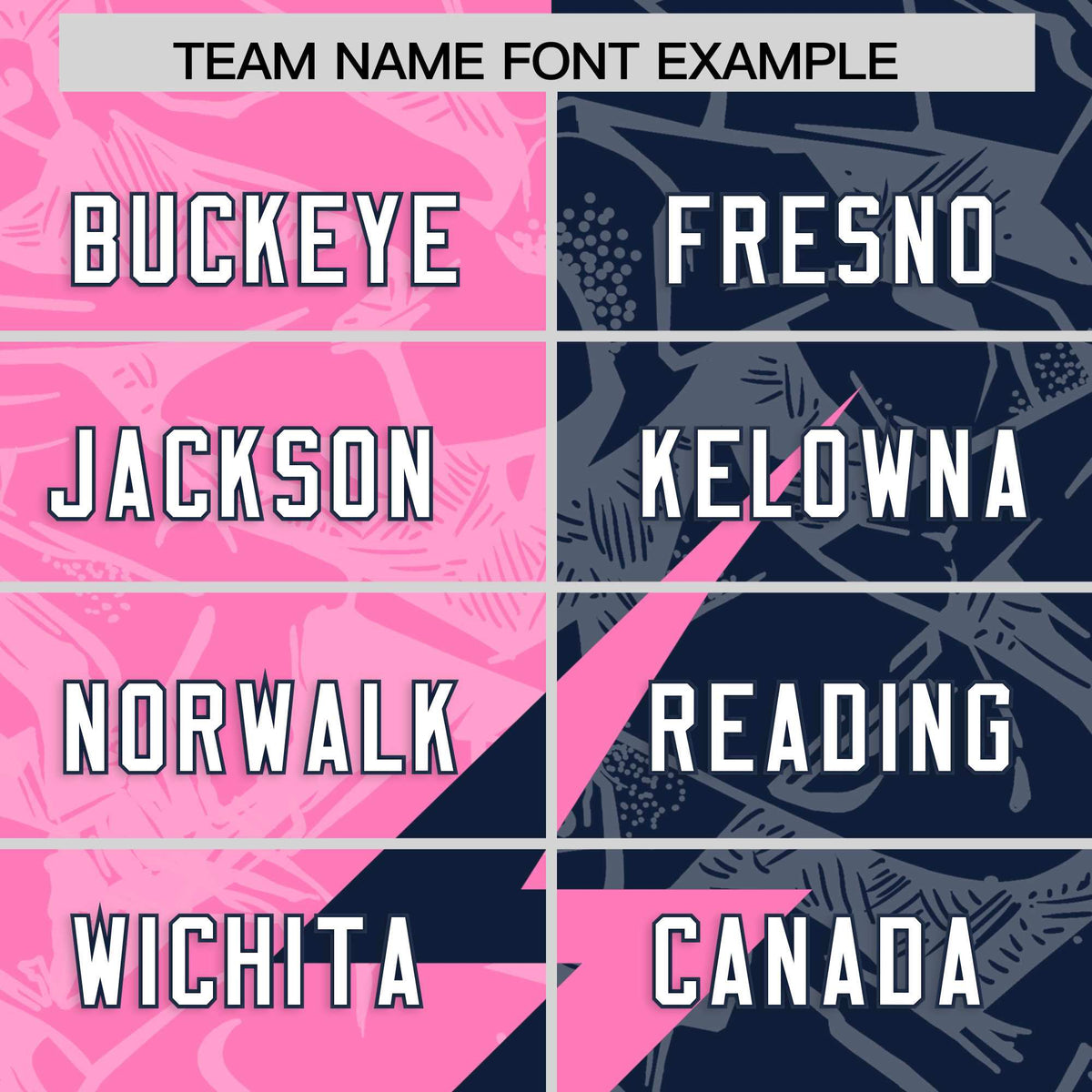 Custom Navy Pink Split Personalized Lightning Pattern Football Jersey