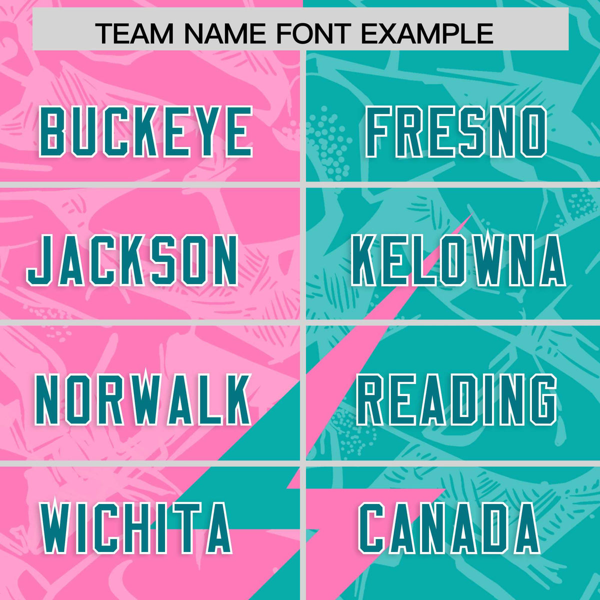 Custom Aqua Pink Split Personalized Lightning Pattern Football Jersey