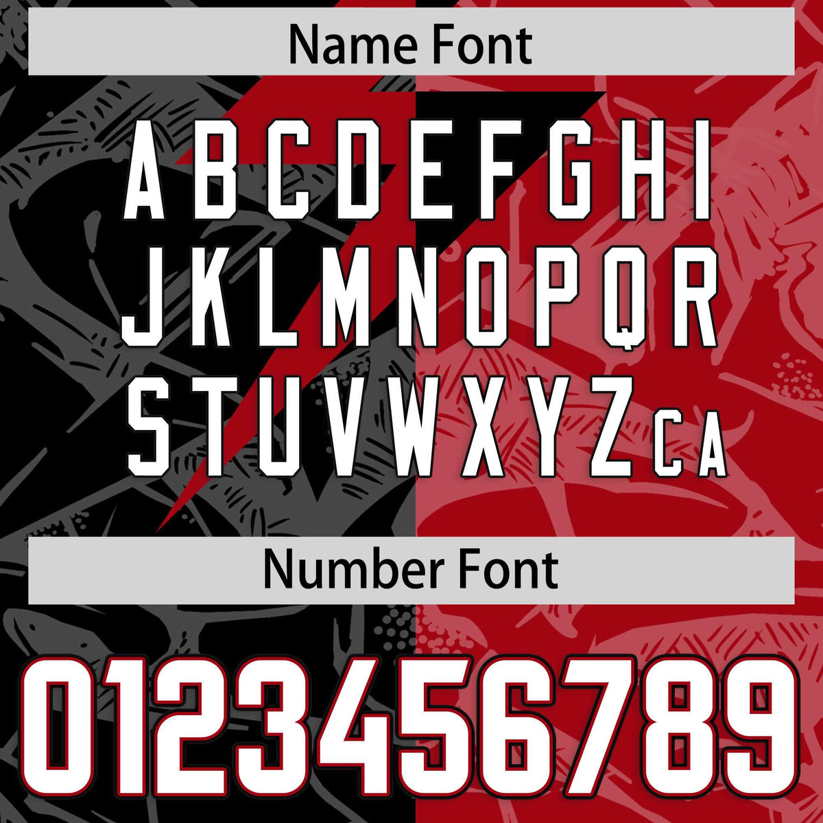 Custom Black Red Split Personalized Lightning Pattern Football Jersey