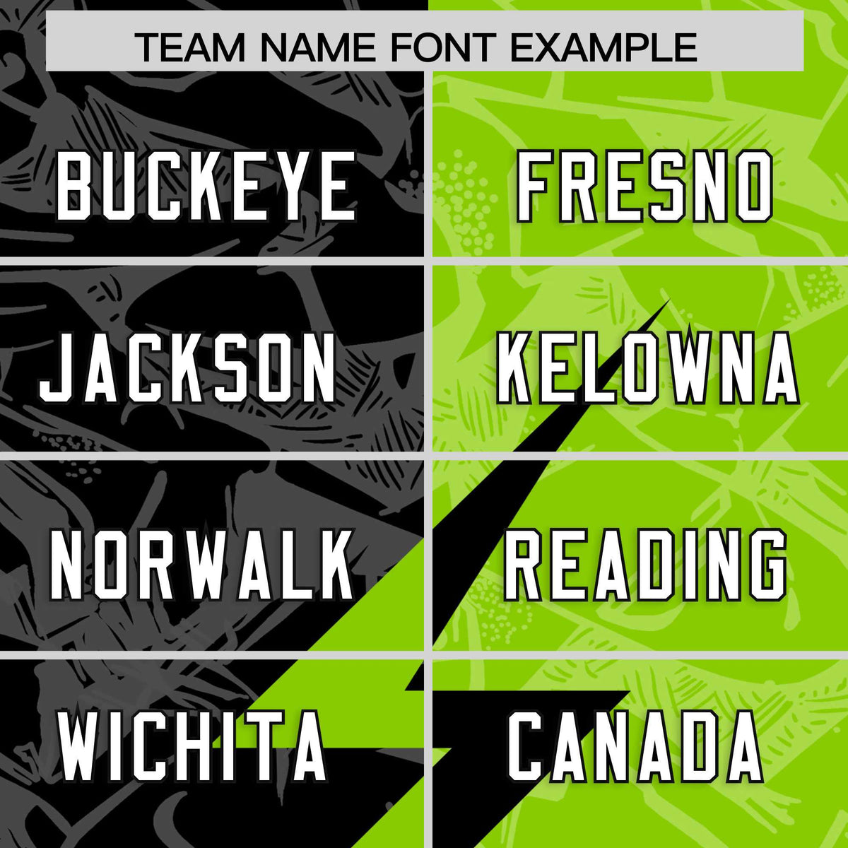 Custom Neon Green Black Split Personalized Lightning Pattern Football Jersey