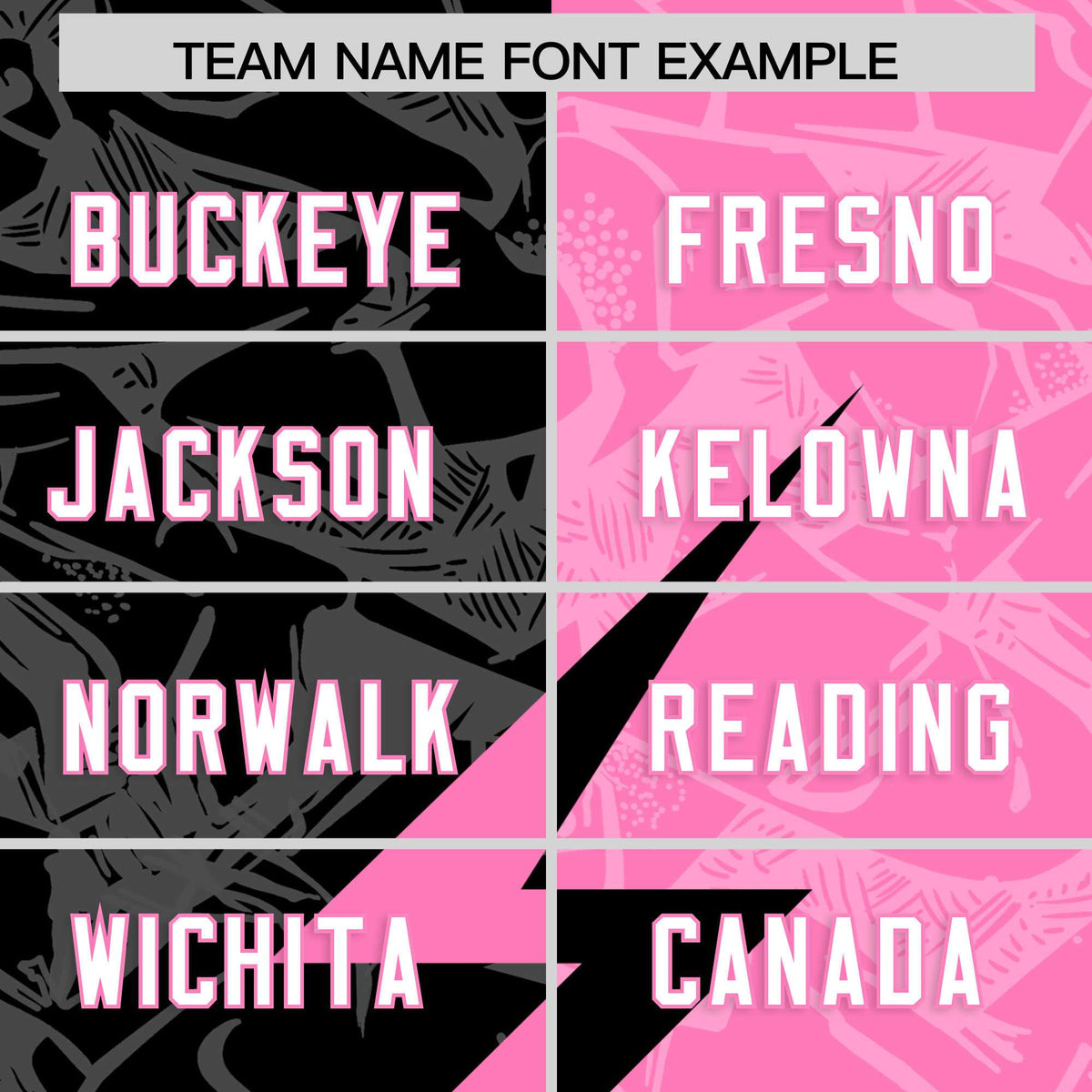 Custom Pink Black Split Personalized Lightning Pattern Football Jersey