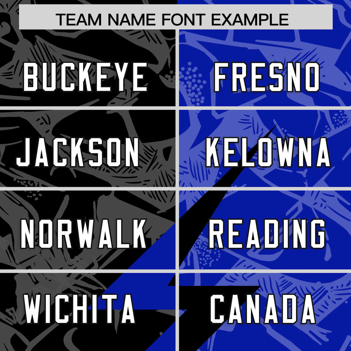 Custom Royal Black Split Personalized Lightning Pattern Football Jersey