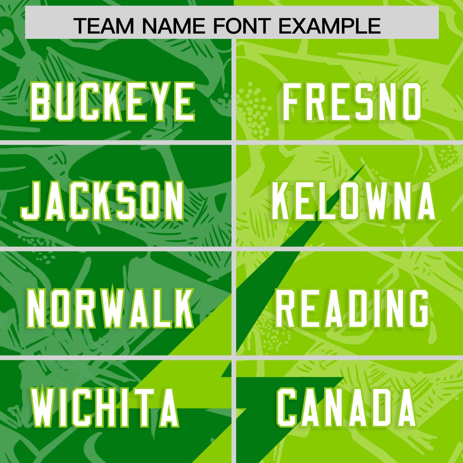 Custom Neon Green Kelly Green Split Personalized Lightning Pattern Football Jersey