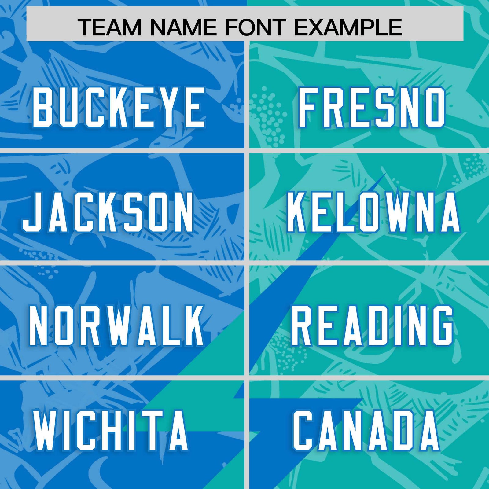 Custom Panther Blue Aqua Split Personalized Lightning Pattern Football Jersey