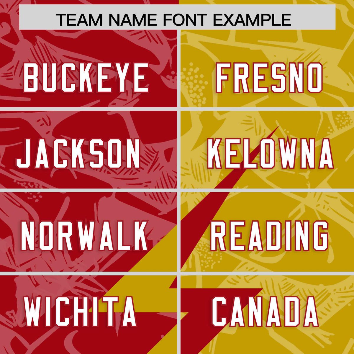 Custom Old Gold Red Split Personalized Lightning Pattern Football Jersey