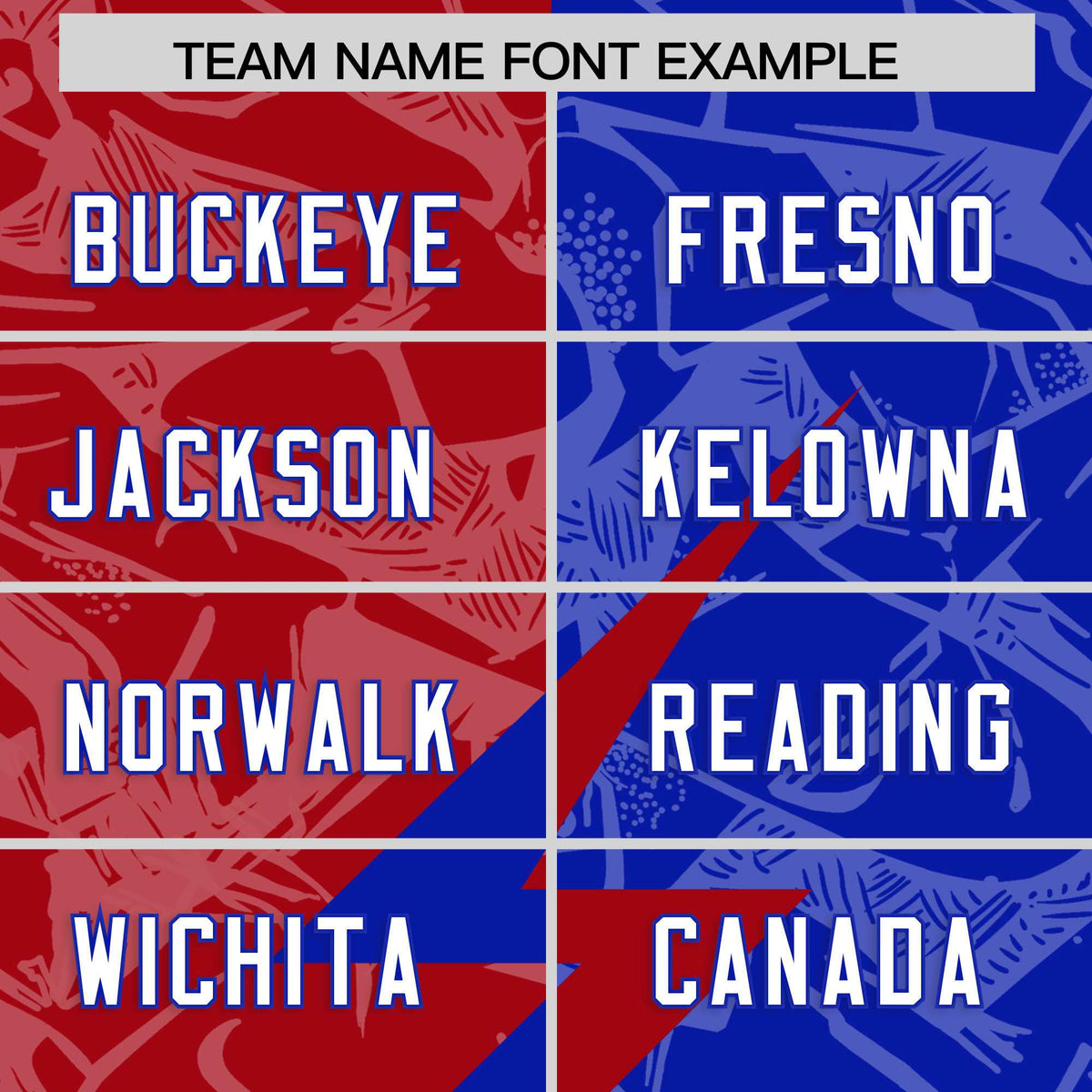 Custom Royal Red Split Personalized Lightning Pattern Football Jersey