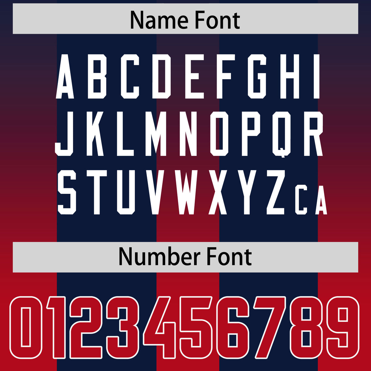 Custom Navy Red Vertical Width Stripe Gradient Fashion Personalized Team Football Jersey