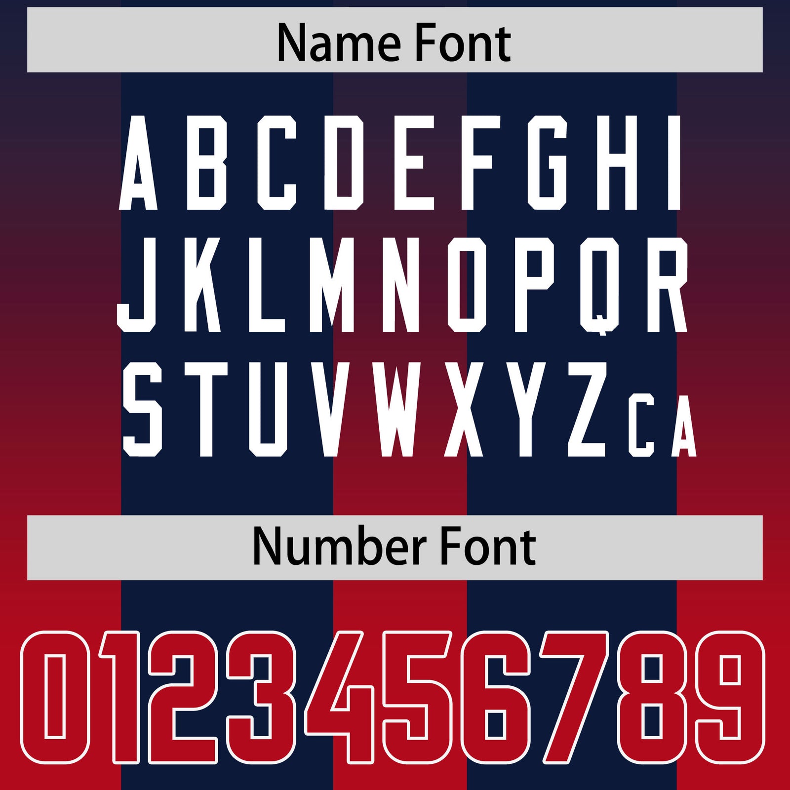 Custom Navy Red Vertical Width Stripe Gradient Fashion Personalized Team Football Jersey