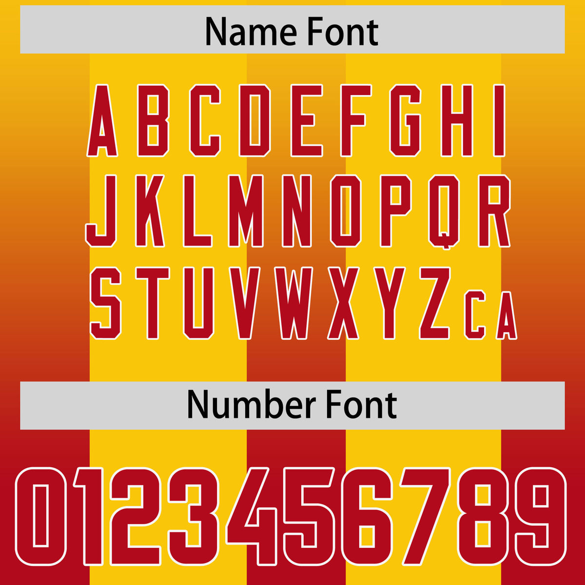 Custom Yellow Red Vertical Width Stripe Gradient Fashion Personalized Team Football Jersey