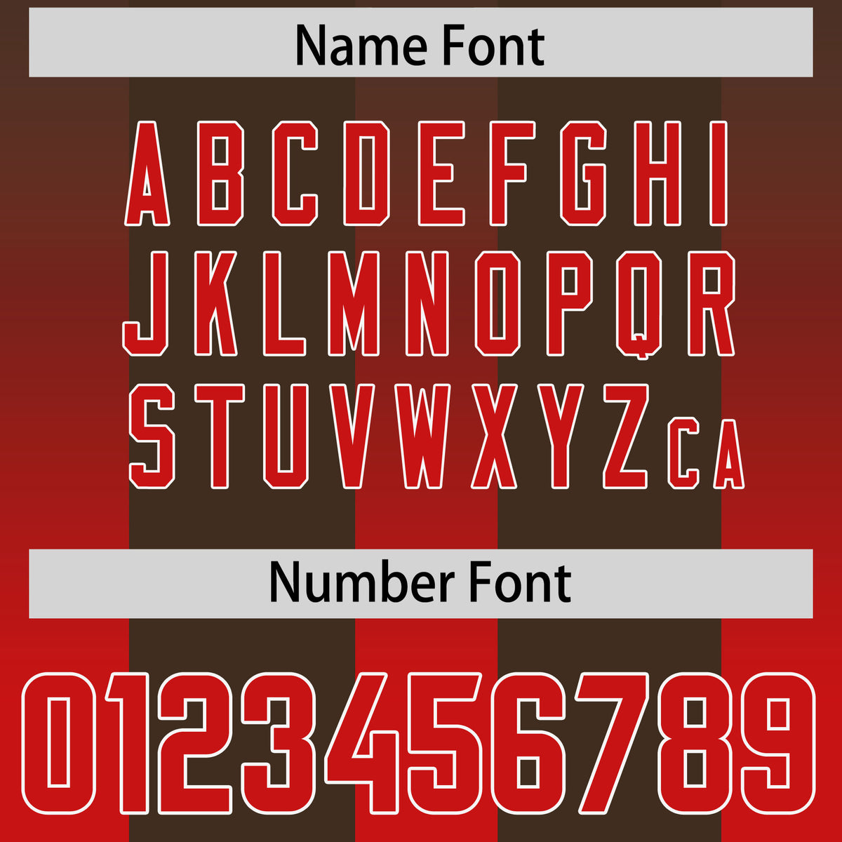 Custom Brown Red Vertical Width Stripe Gradient Fashion Personalized Team Football Jersey