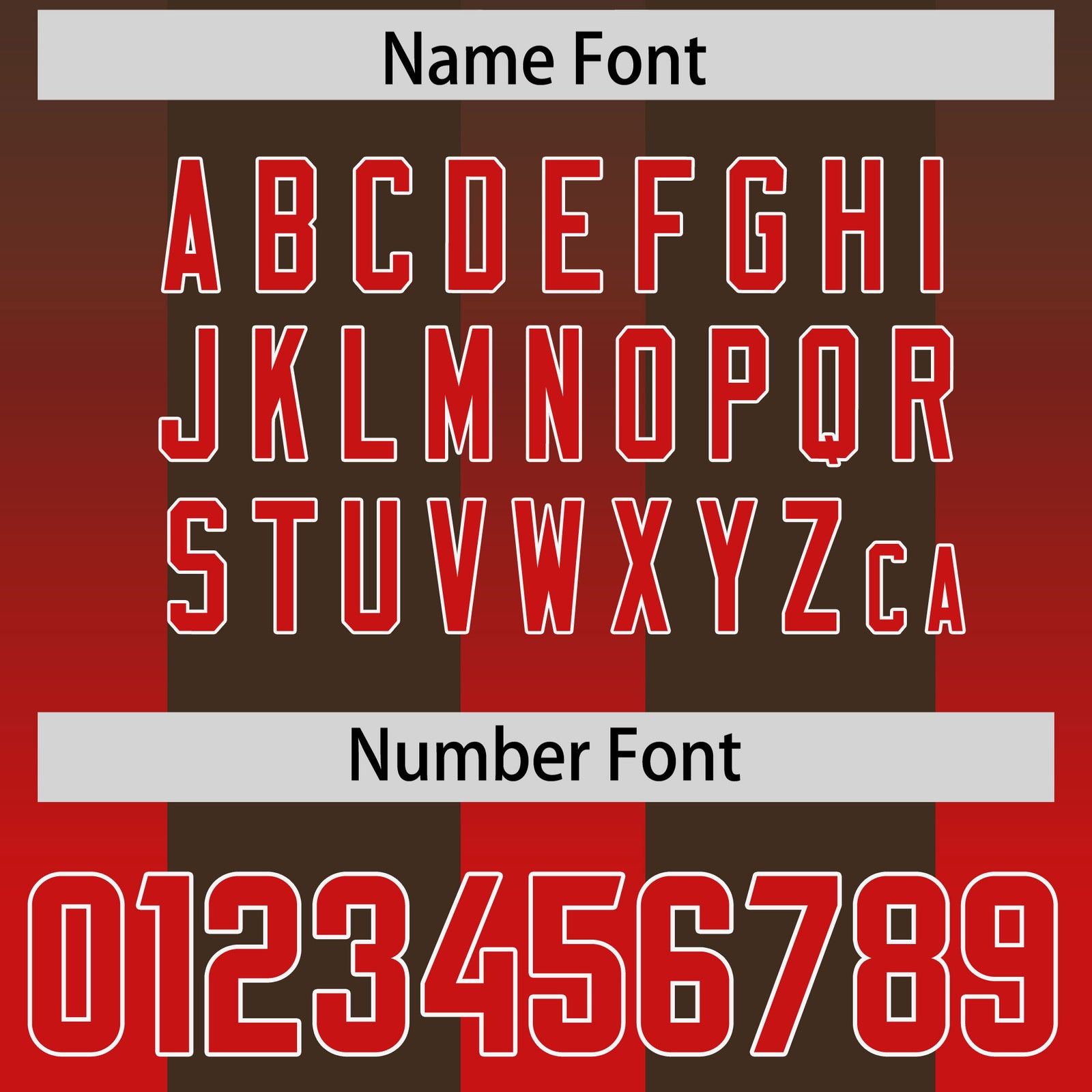 Custom Brown Red Vertical Width Stripe Gradient Fashion Personalized Team Football Jersey