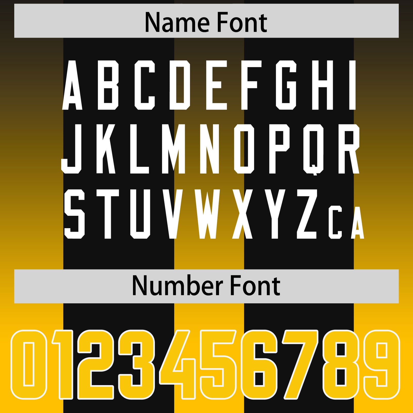 Custom Black Yellow Vertical Width Stripe Gradient Fashion Personalized Team Football Jersey