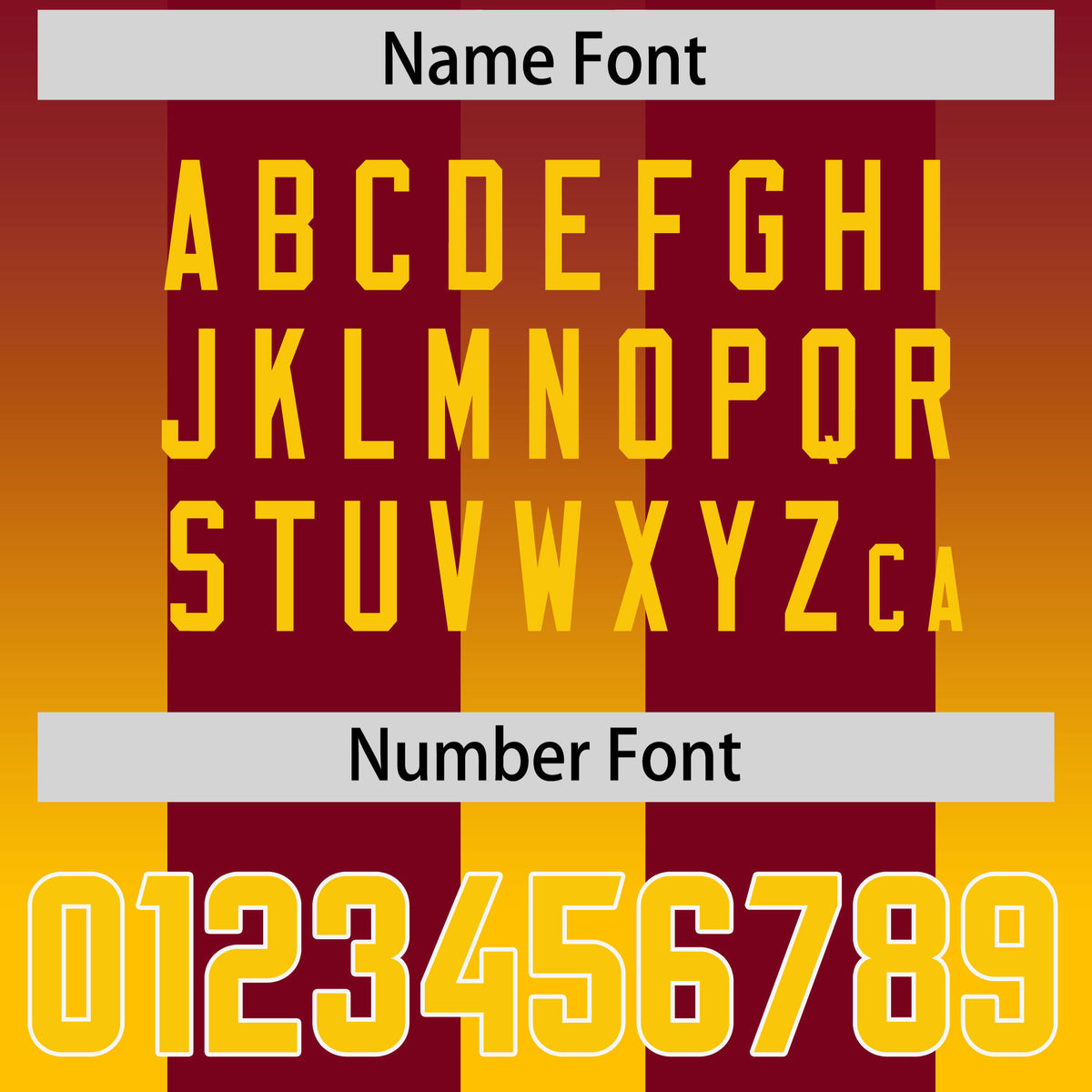 Custom Cardinal Yellow Vertical Width Stripe Gradient Fashion Personalized Team Football Jersey