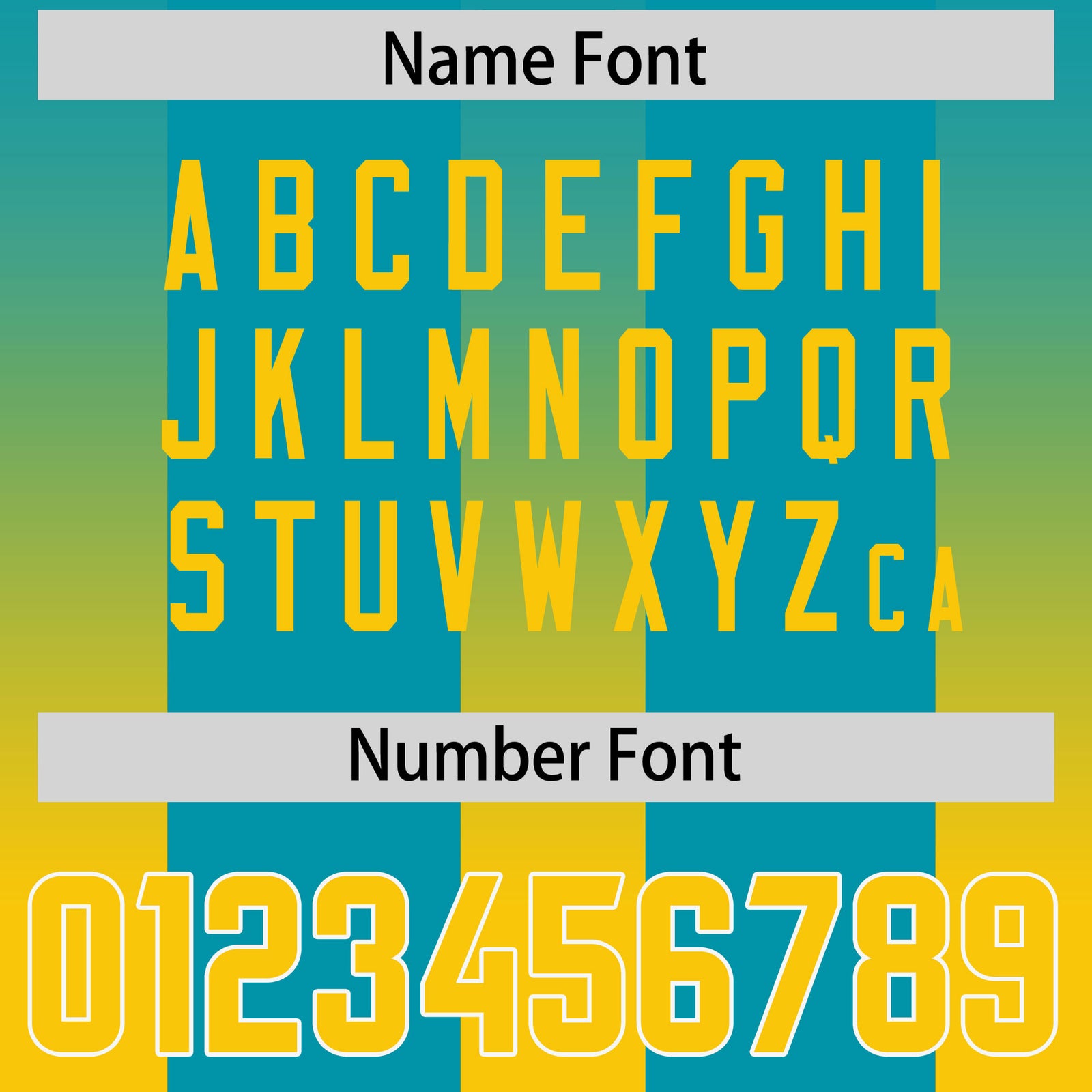 Custom Aqua Yellow Vertical Width Stripe Gradient Fashion Personalized Team Football Jersey