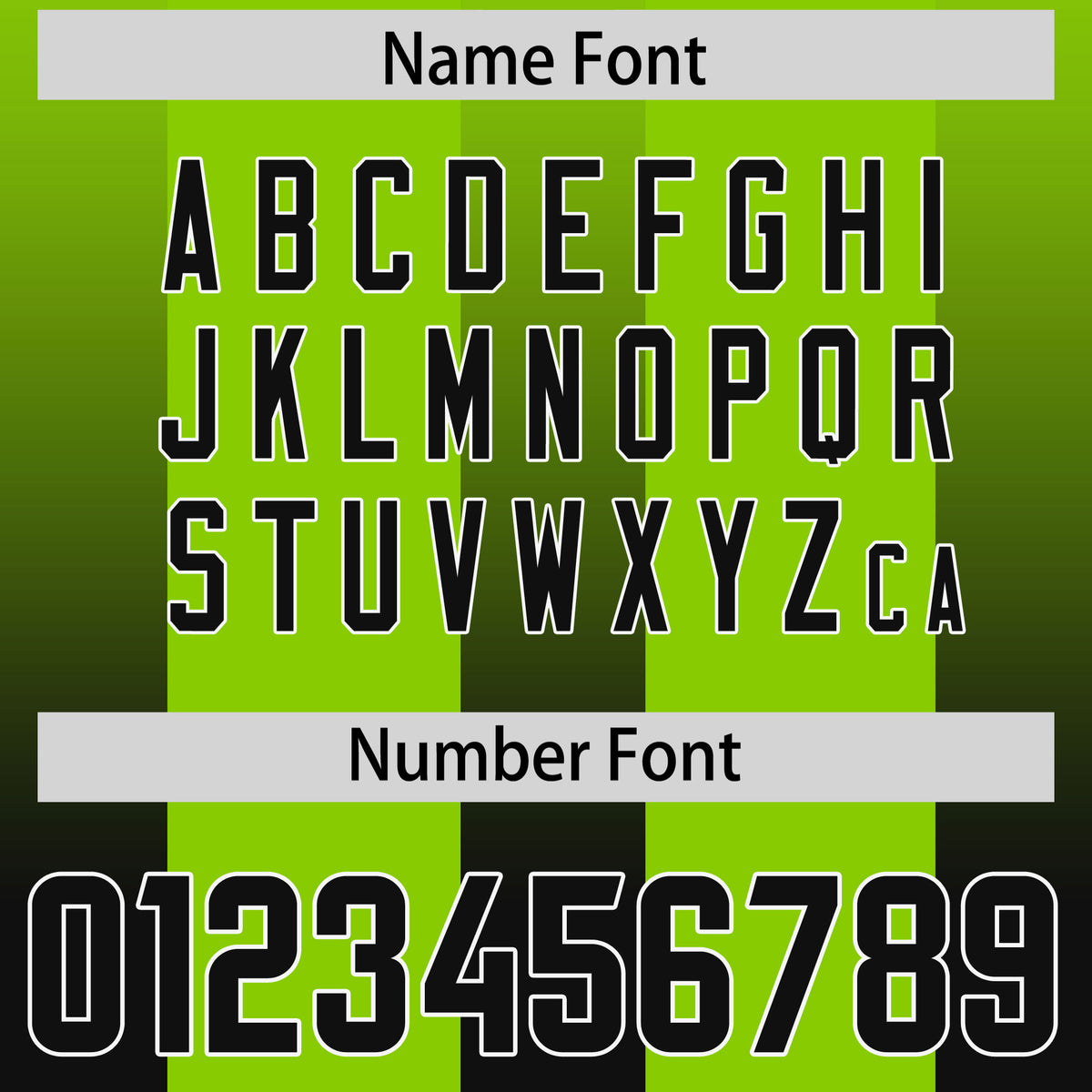 Custom Neon Green Black Vertical Width Stripe Gradient Fashion Personalized Team Football Jersey