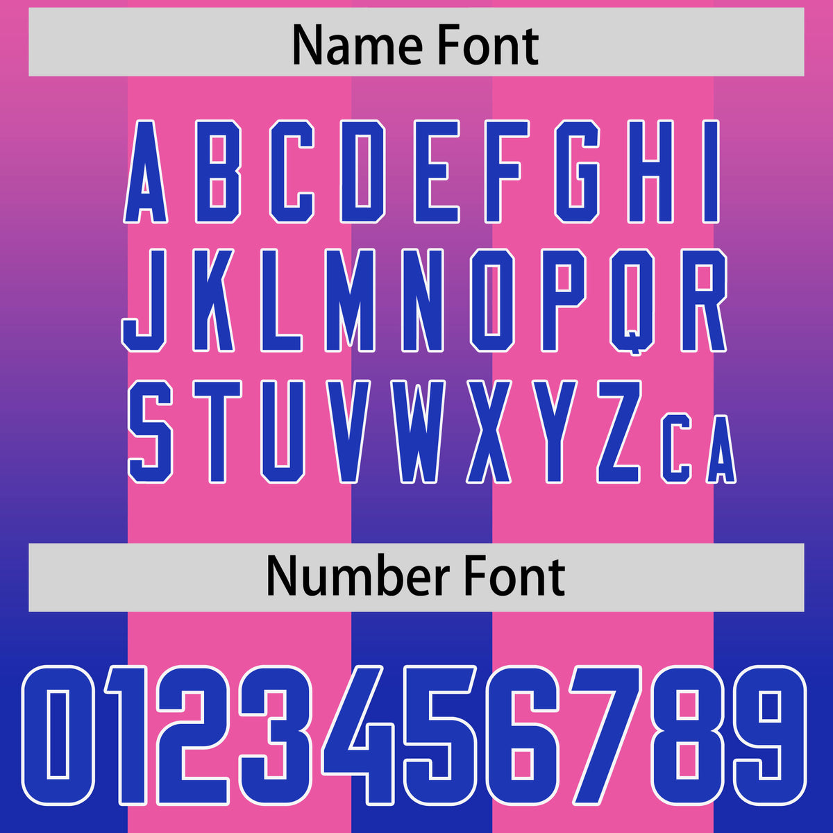 Custom Pink Royal Vertical Width Stripe Gradient Fashion Personalized Team Football Jersey