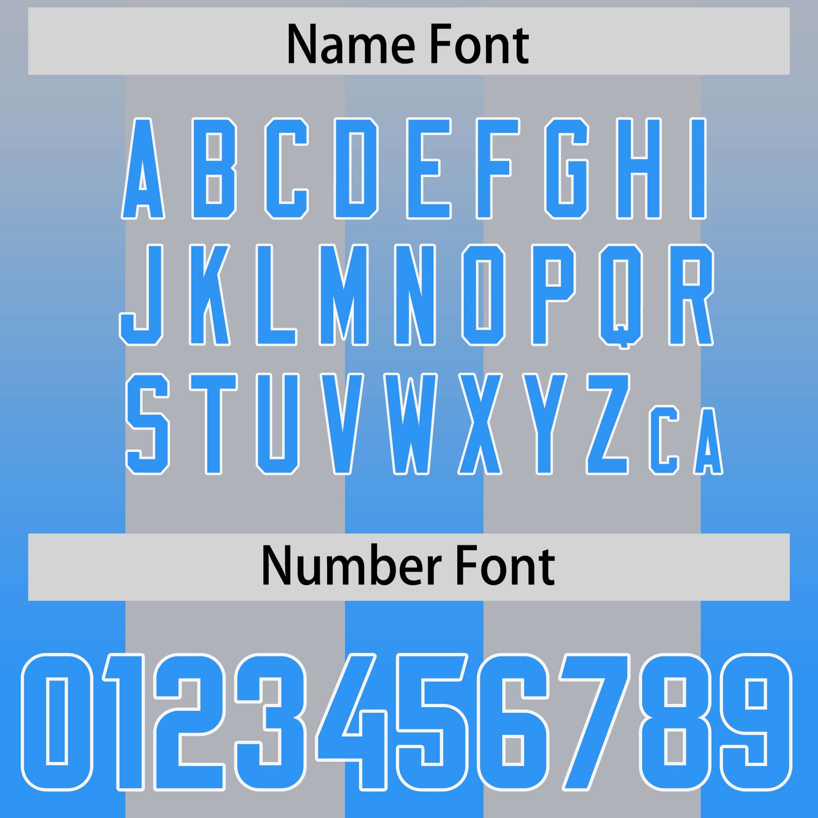 Custom Gray Light Blue Vertical Width Stripe Gradient Fashion Personalized Team Football Jersey