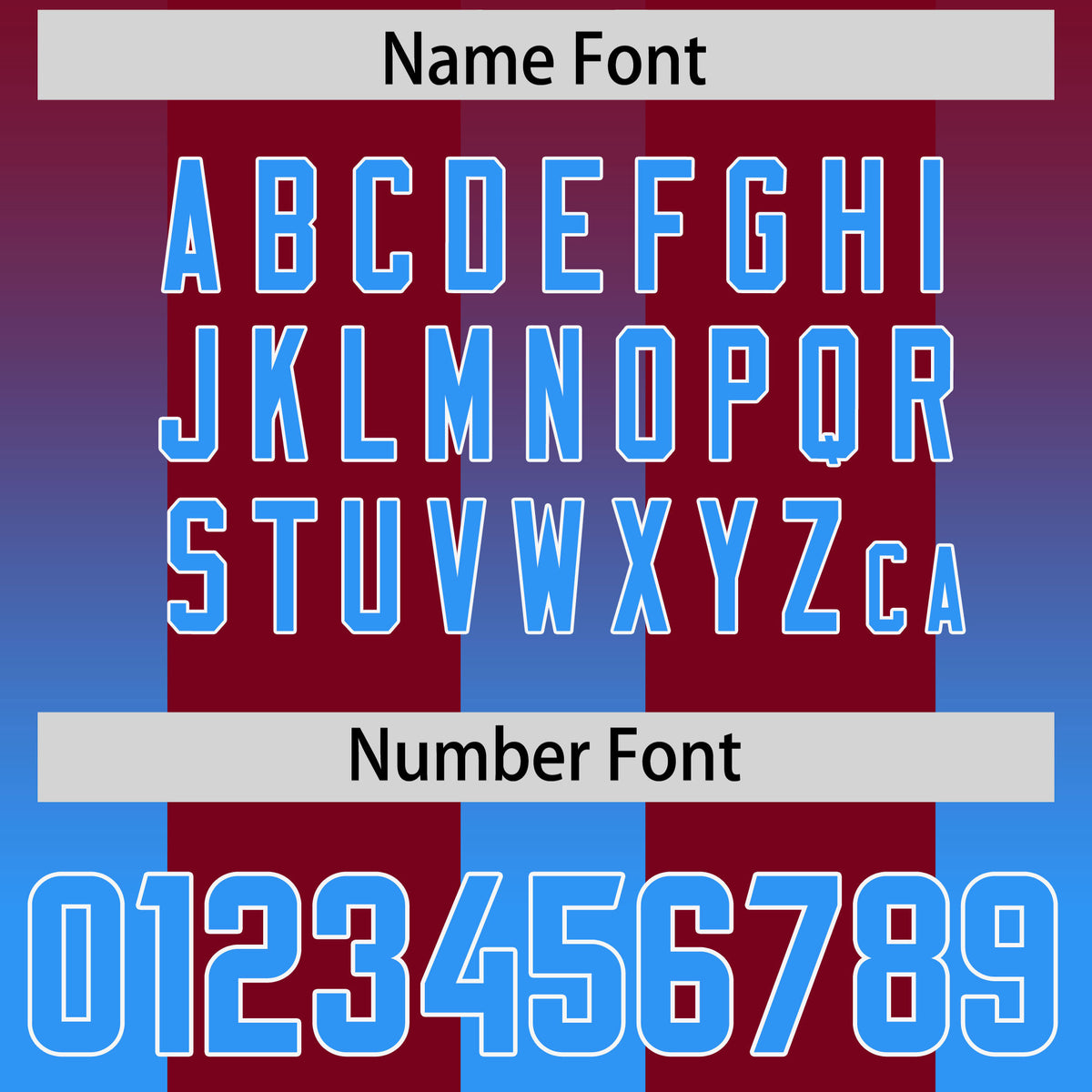 Custom Cardinal Light Blue Vertical Width Stripe Gradient Fashion Personalized Team Football Jersey