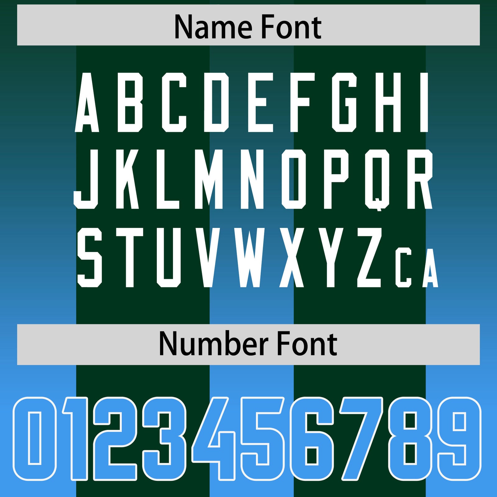 Custom Green Light Blue Vertical Width Stripe Gradient Fashion Personalized Team Football Jersey