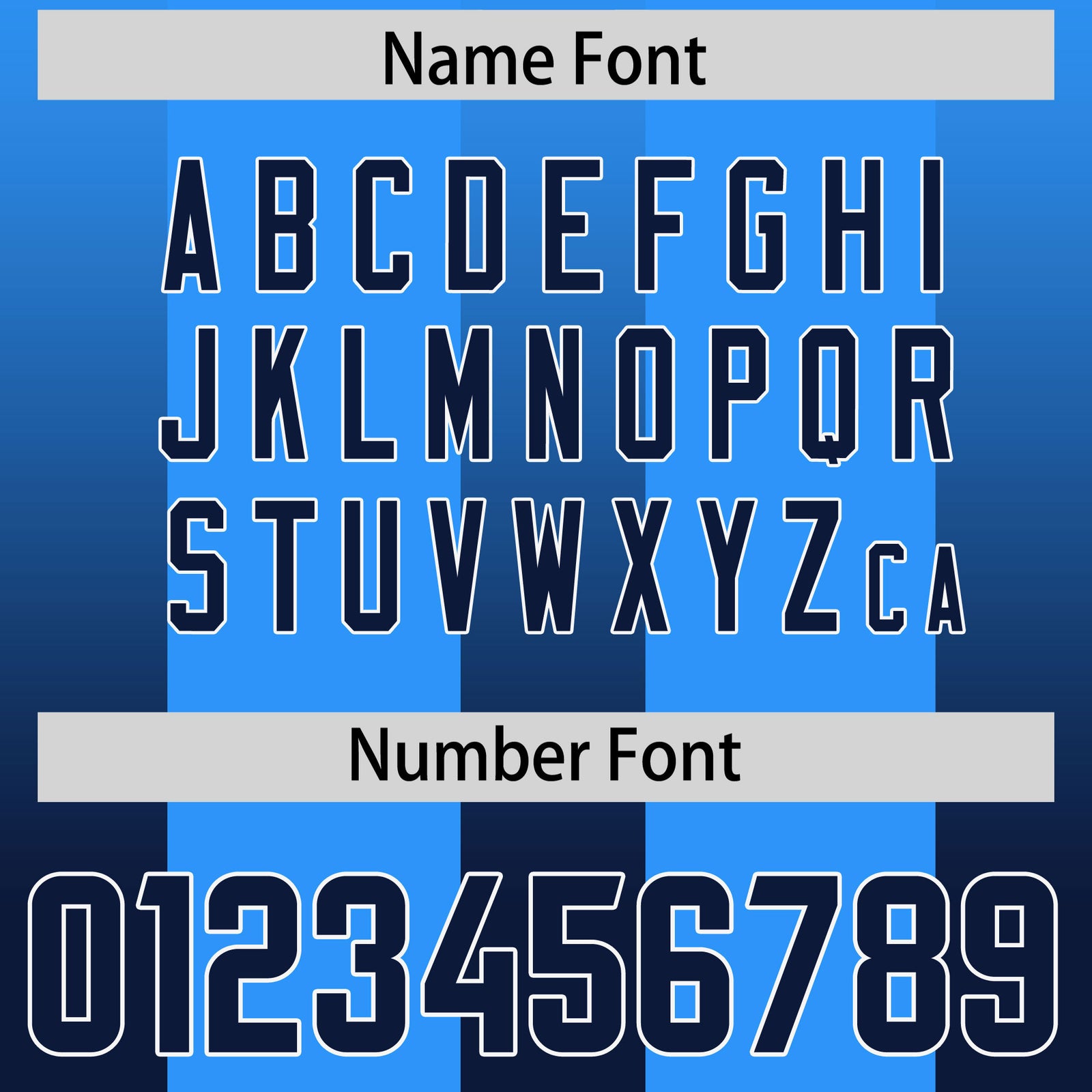 Custom Light Blue Navy Vertical Width Stripe Gradient Fashion Personalized Team Football Jersey