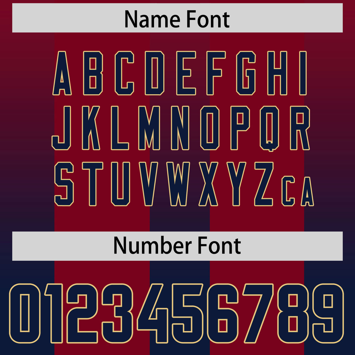 Custom Cardinal Navy Vertical Width Stripe Gradient Fashion Personalized Team Football Jersey