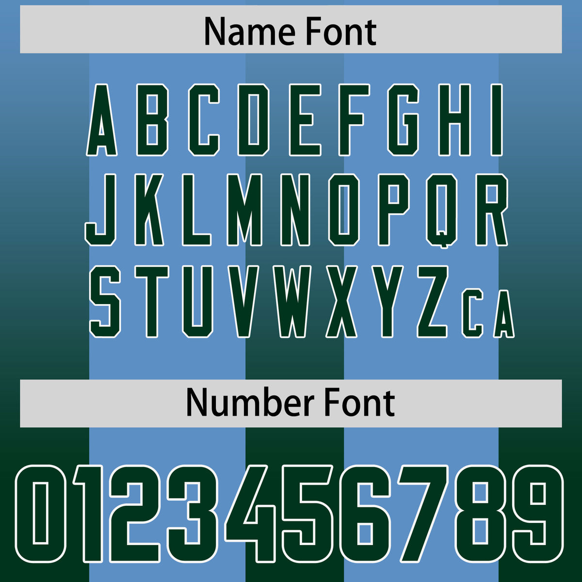 Custom Powder Blue Green Vertical Width Stripe Gradient Fashion Personalized Team Football Jersey