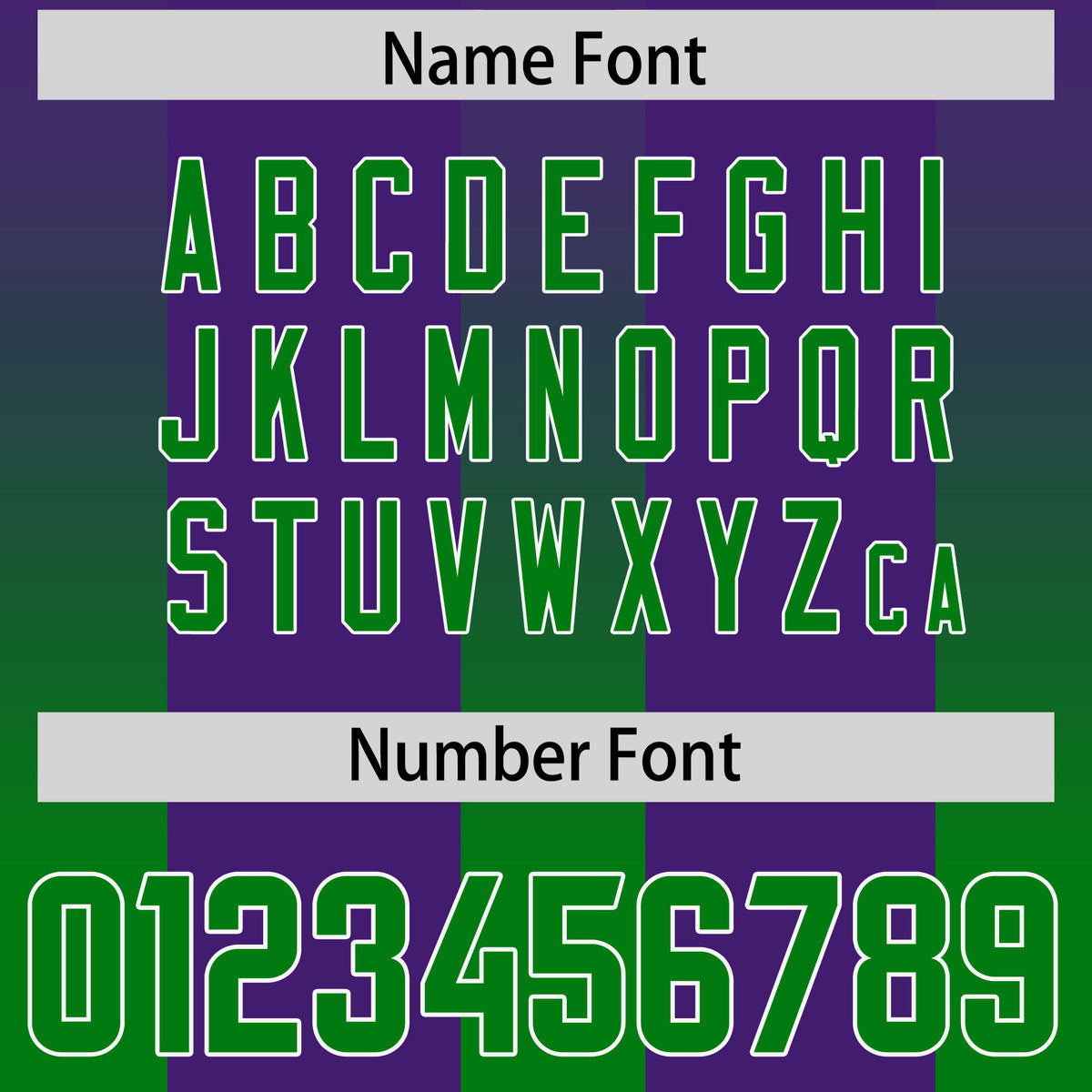 Custom Purple Kelly Green Vertical Width Stripe Gradient Fashion Personalized Team Football Jersey