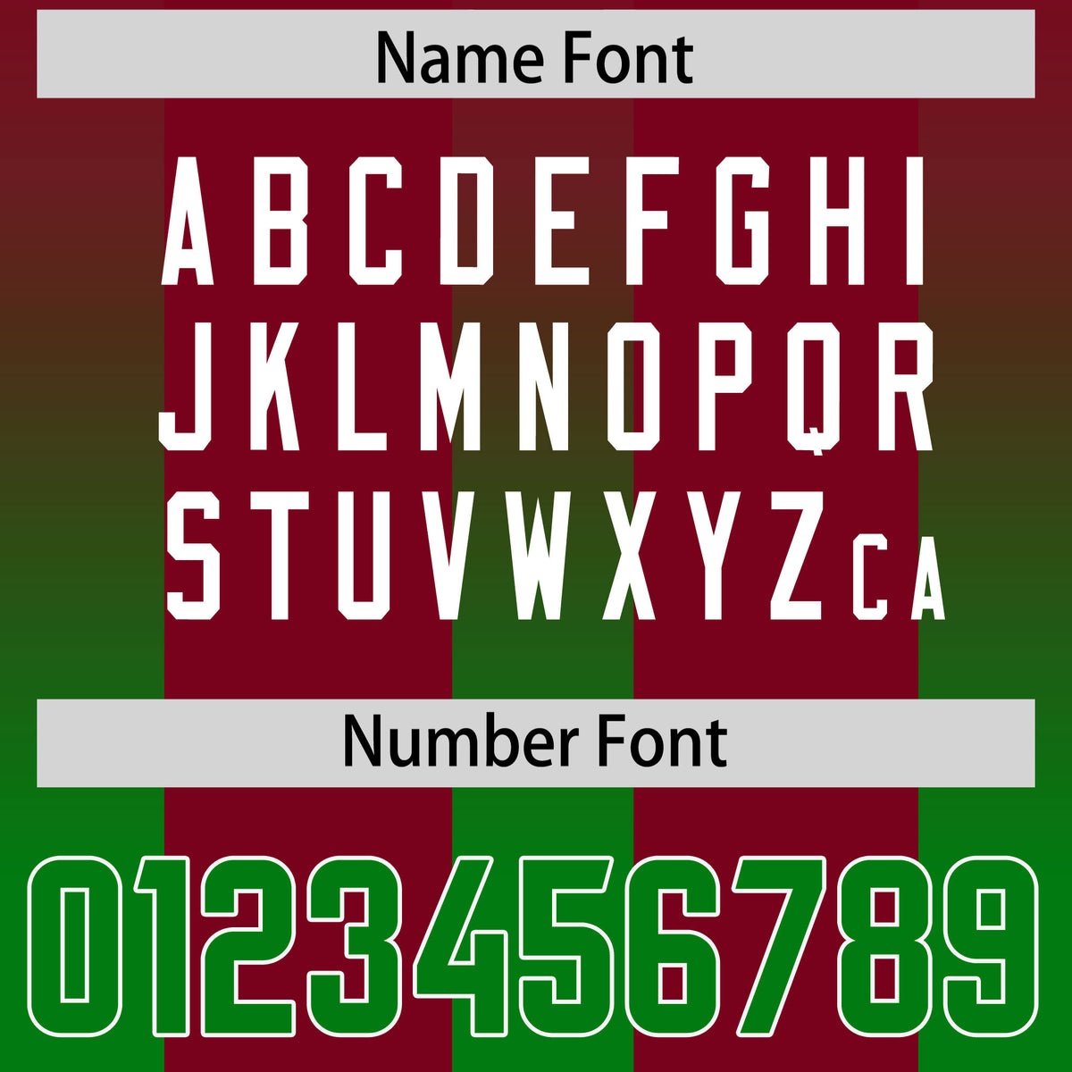 Custom Cardinal Kelly Green Vertical Width Stripe Gradient Fashion Personalized Team Football Jersey