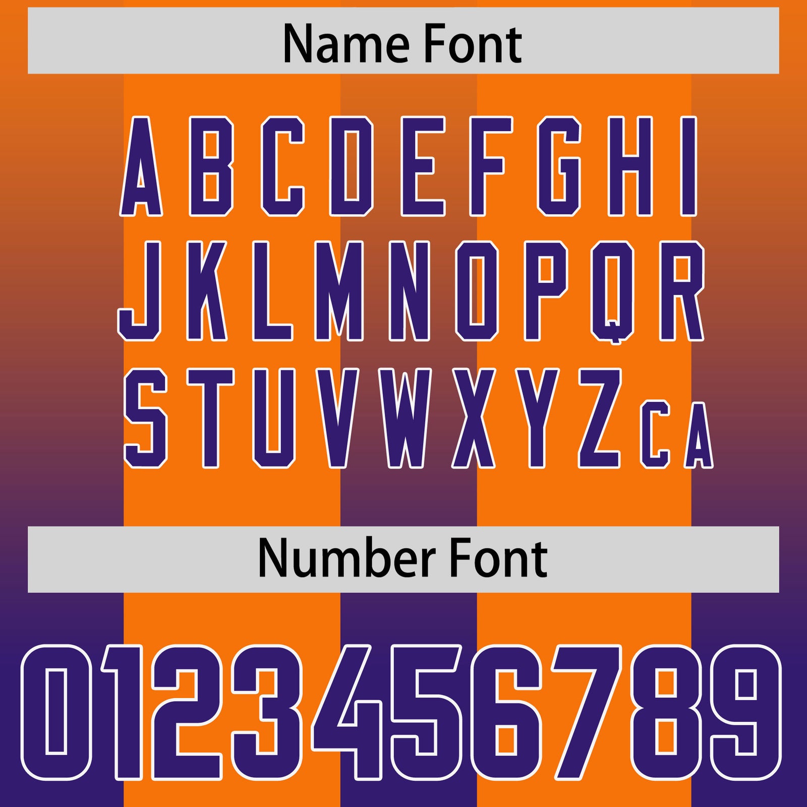 Custom Orange Purple Vertical Width Stripe Gradient Fashion Personalized Team Football Jersey