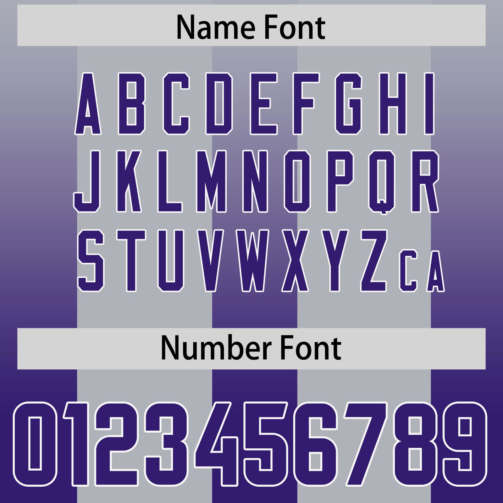 Custom Gray Purple Vertical Width Stripe Gradient Fashion Personalized Team Football Jersey