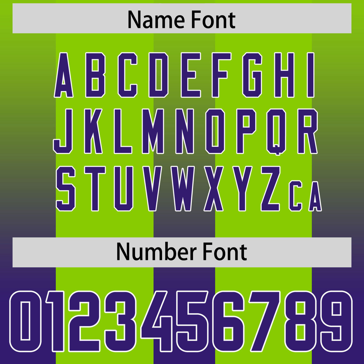 Custom Neon Green Purple Vertical Width Stripe Gradient Fashion Personalized Team Football Jersey