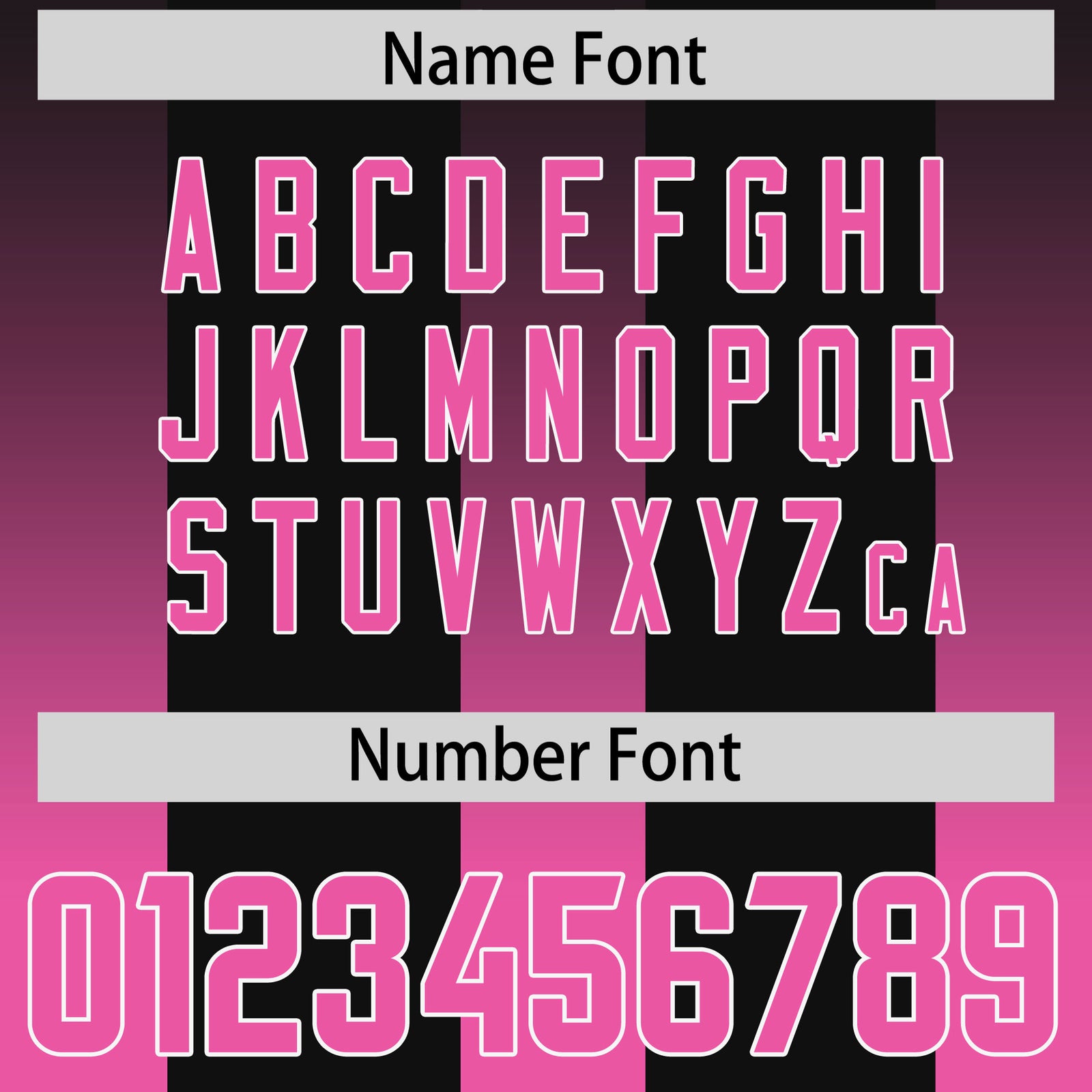 Custom Black Pink Vertical Width Stripe Gradient Fashion Personalized Team Football Jersey