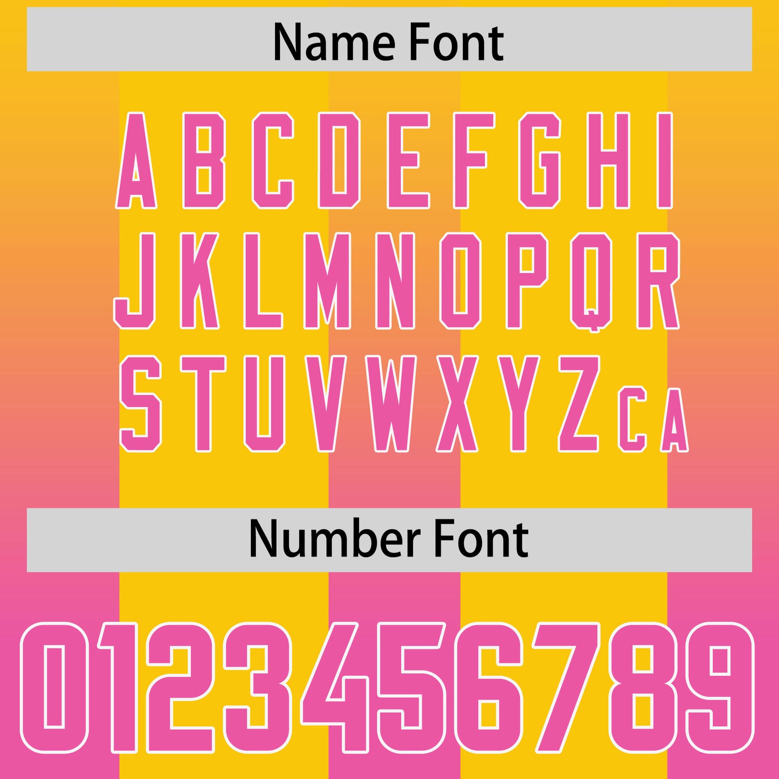 Custom Yellow Pink Vertical Width Stripe Gradient Fashion Personalized Team Football Jersey